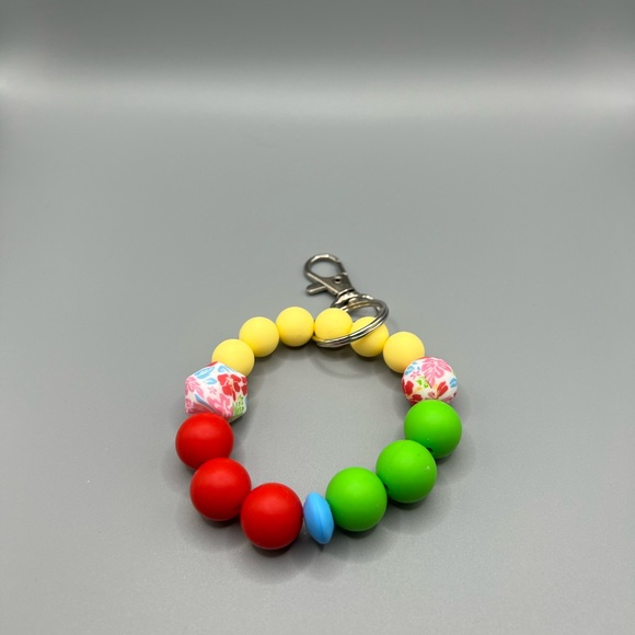 Colorful Beaded Keychain - Handmade K0237C - Picture 2 of 3